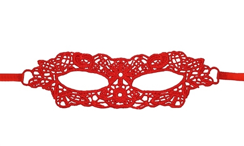 Rød masquerade maske
